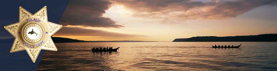 Tulalip Police Department home page banner canoe image