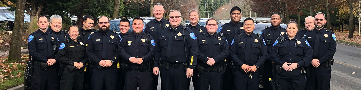 Tulalip Tribal Police home page image of all officers.